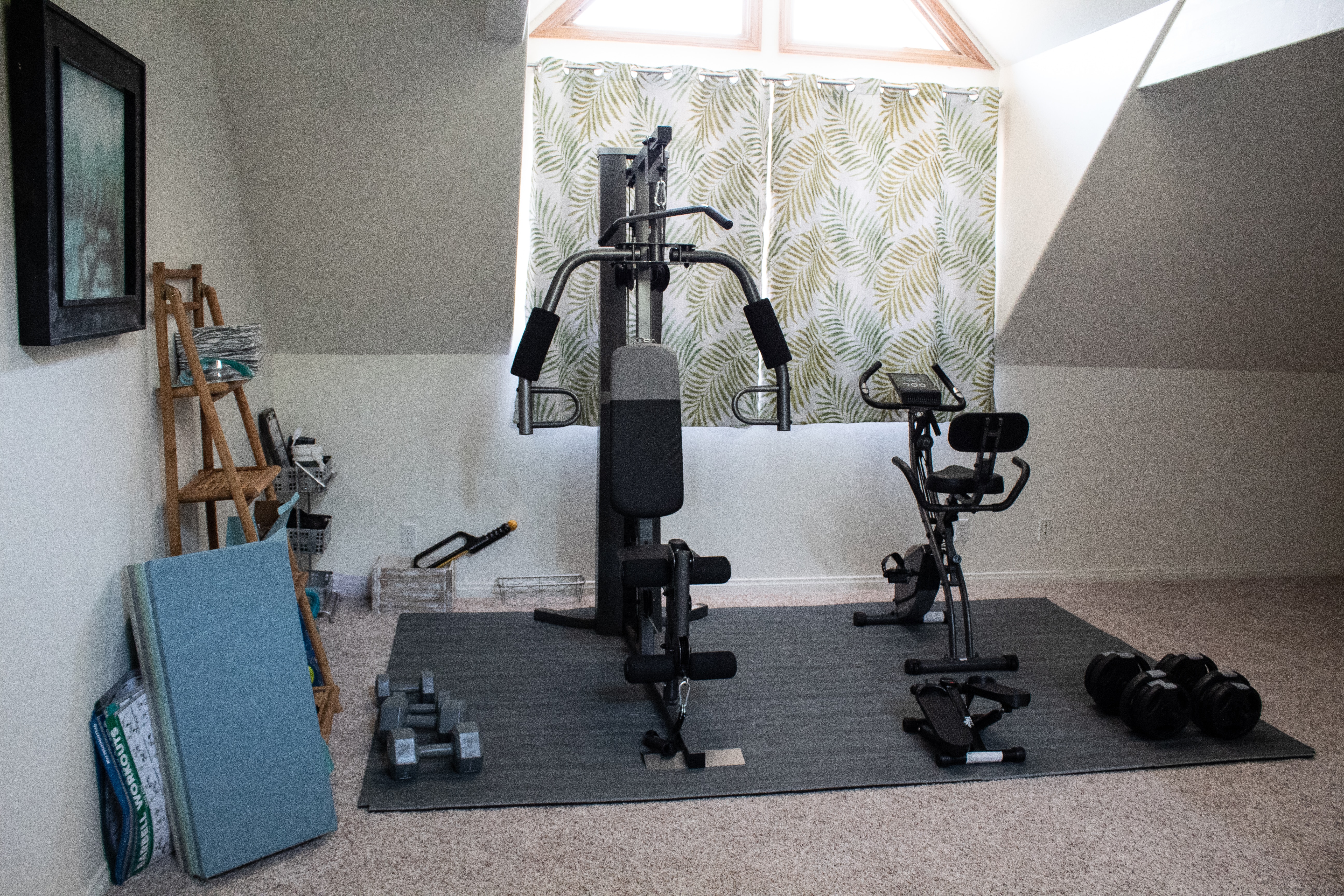 home gym window treatment